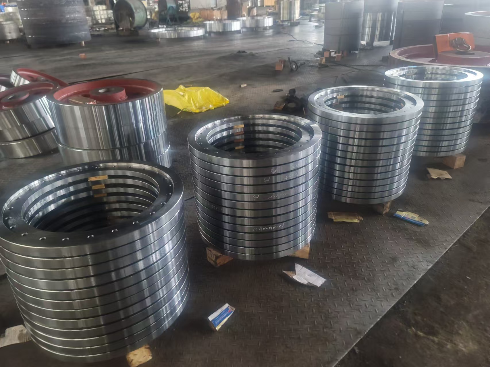 Forging Mixer Mixing Plant Raceway Ring Forgings Big Diameter Flanges