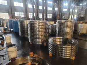Rotary bearing inner and outer ring forgings