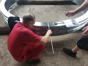 Customized Professional Hot Forging Ring Large Diameter Big Size Forged Steel Ring Flange For Slewing Bearing