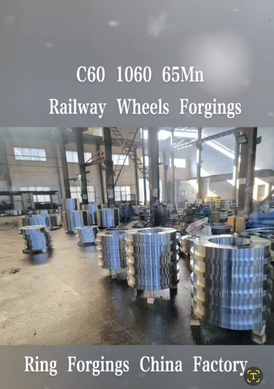 C60 65Mn 1060 Forgings For Railway Wheels Quenched and Tempered Ring Forgings 