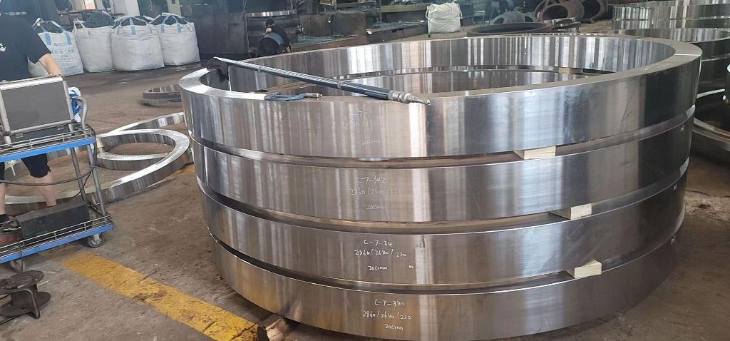 Forging Mixer Mixing Plant Raceway Ring Forgings Big Diameter Flanges