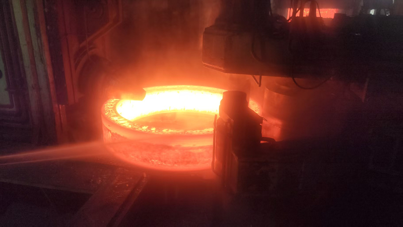 1045 Forged Steel Concrete Mixer Flange / C45 Forging Raceway Rings