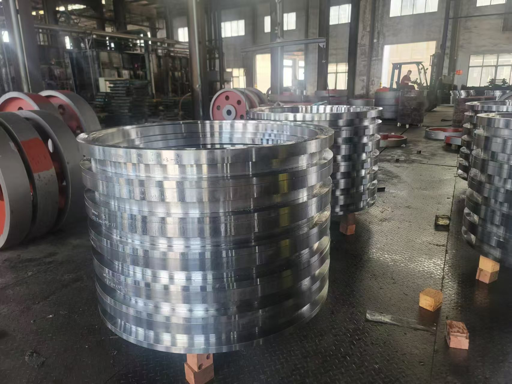 C45 ST52 ST60-2 Carbon Steel Forged Ring Flanges Heat Treatment Normalizing